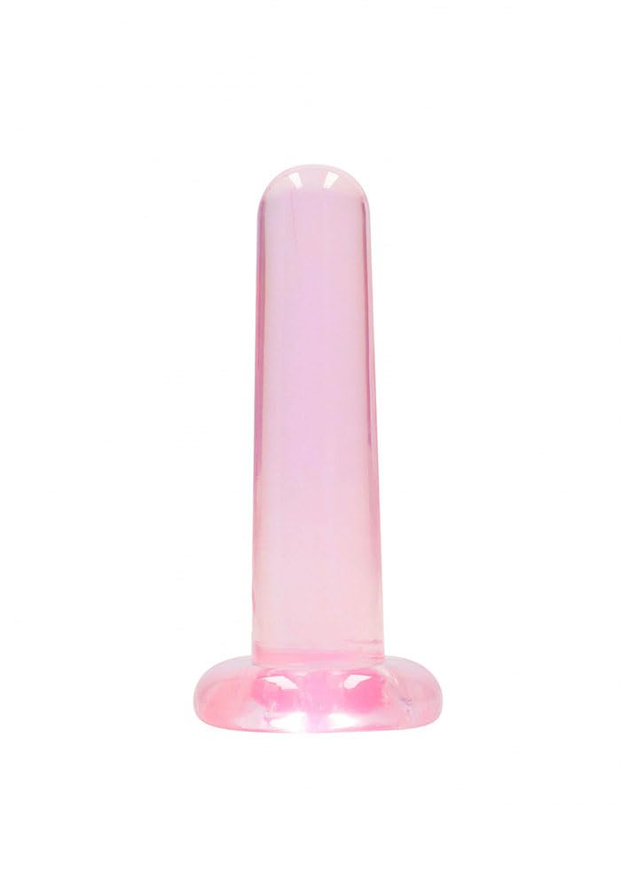 RealRock CC 5in Straight Dildo WSuct Pnk REA108PNK