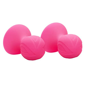 CalExotics Nipple Play Silicone Pro Nipple Suckers - Adult SM Sex Toys for Sensitivity Enhancement - Pink