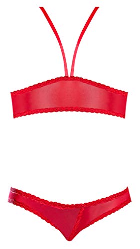 Ms Risque Business Bra & Panty Red Lx