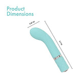 Pillow Talk Racy Mini Vibrator Flexible For Optimal G-Spot Stimulation Incremental Speed Control For Precise Power With Swarovski Crystal Button Rechargeable For Cordless Play (Teal)