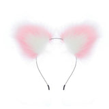OOIIXX Anal Plug with Sexy Tail for Cosplay, Adult Sex Toys of Stainless Steel Anal Plug (Pink-White Full kIt, Medium)