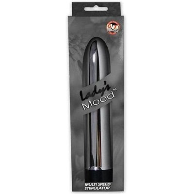 Ladys Mood Plastic Vibrator, Silver, 7 Inch