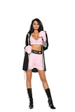 Elegant Moments Em-99070 Prizefighter 4 Pc. Costume Black/Pink / S