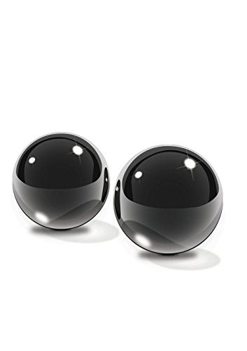 Black Glass Ben-Wa Balls Medium, Black