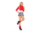 Dean List Diva - Whie/Black Plaid - Small