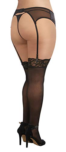 Dg Thigh High W/Lace Top Blk Q