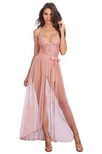Dg Teddy & Maxi Skirt W/ G-Strng Rose 1X
