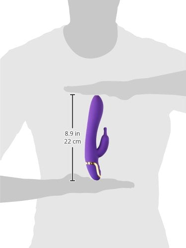 Calexotics Entice Isabella Silicone Rabbit Vibe, 5.25-Inch, Waterproof, Purple