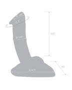 Glas 7.5In Rideable Standing Glass Cock W/ Stability Base