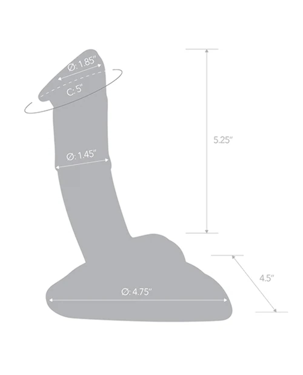 Glas 7.5In Rideable Standing Glass Cock W/ Stability Base