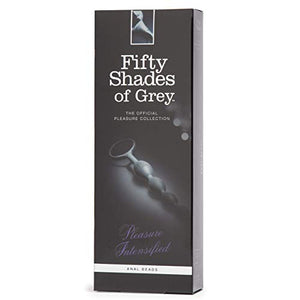 Fifty Shades Of Grey Pleasure Intensified Black Silicone Anal Beads - Graduated Size - 7.5 Inch