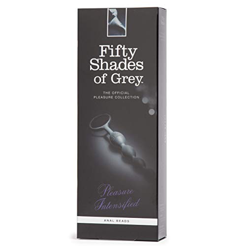 Fifty Shades Of Grey Pleasure Intensified Black Silicone Anal Beads - Graduated Size - 7.5 Inch