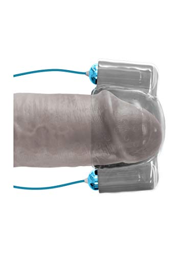 Classix Dual Vibrating Head Teaser - Blue/Clear
