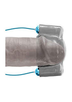 Classix Dual Vibrating Head Teaser - Blue/Clear
