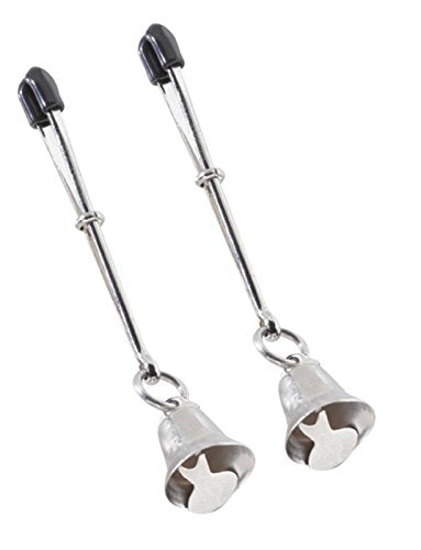 Spartacus Bell Nipple Clamps with Tweezer Tip  Silver