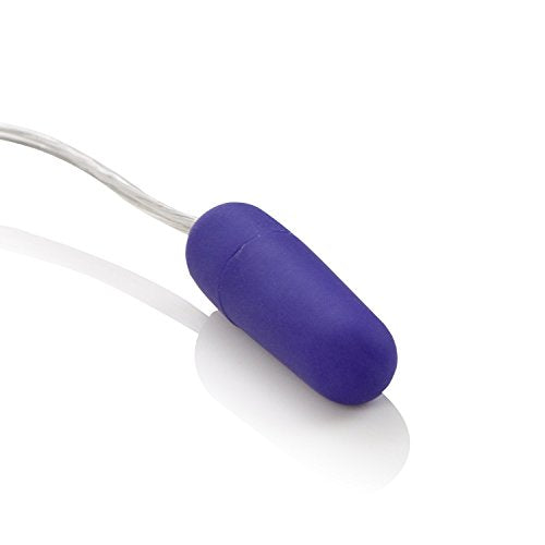 Calexotics Whisper Micro Bullet - Self Heating Wired Pocket Bullet Vibrator - Remote Control Sex Toys For Couples - Adult Egg Massager - 1.25 Inch - Purple