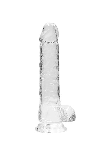 Realrock Jelly Dildo With Balls 8&quot; Clear