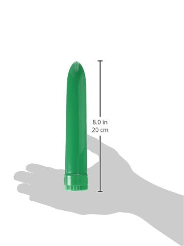 Ladys Mood Plastic Vibrator, Green, 7 Inch