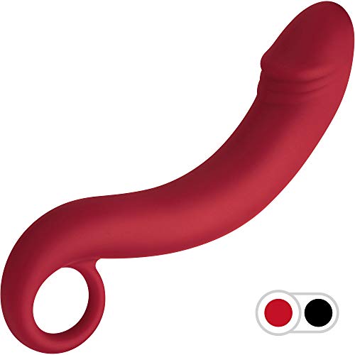 Forto F-19 6.9 Inch Silicone Prostate Plug. Realistic Silicone Straight-In Anal Plugs Prostate Massage Sex Toys For Beginners Experienced Users Anal Plug For Vaginal G-Spot (Silicone - Red)