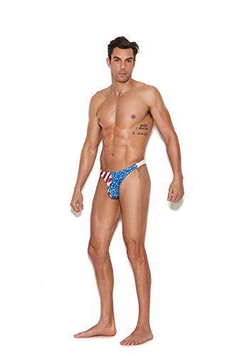 Men'S Snap Closure Thong Stars And Stripes S/M