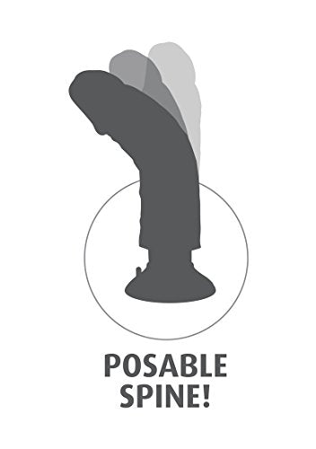Pipedream Products King Cock 7In Cock With Balls, Flesh, Vibrating