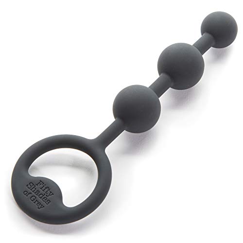 Fifty Shades Of Grey Carnal Bliss Black Silicone Anal Pleasure Beads - Petite Size - 3.5 Inch