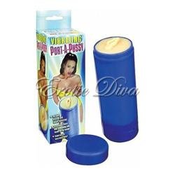 Pipedream Vibrating Port-A-Pussy, Blue