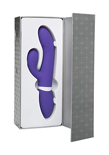 Doc Johnson Ivibe Select - Icome - Luxurious Premium Silicone Rabbit-Style Vibrator - Rolling Clit Stimulator Feels Like A Flicking Tounge - 7 Powerful Vibration Patterns - Usb Rechargeable - Purple
