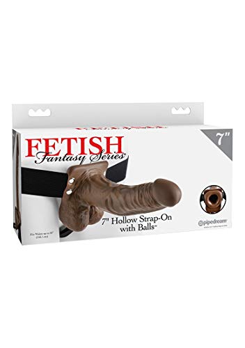 Pipedream Products Pipedream Fetish Fantasy 7 Hollow Strap On With Balls Brown