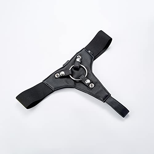 Shots America Ouch! Realistic Rubber Strap-On With Elastic Straps, Black, 6 Inch
