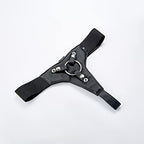 Shots America Ouch! Realistic Rubber Strap-On With Elastic Straps, Black, 6 Inch