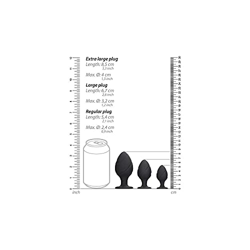 Swirled Butt Plug Set Black