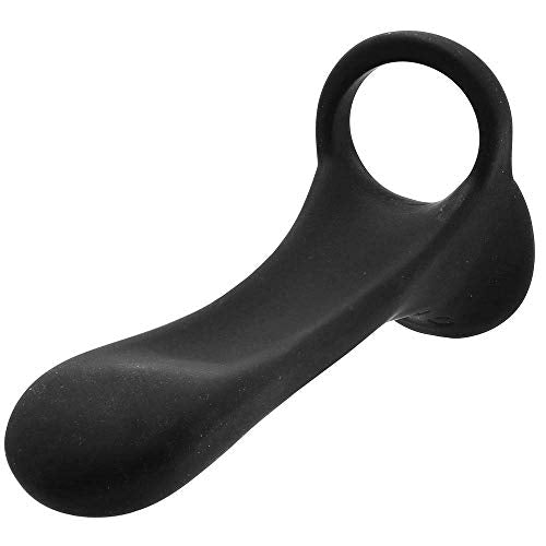 Collections Etc Zero Tolerance Cock Armor Rechargeable Cock Ring With Long Penis Bullet Vibrator, Black
