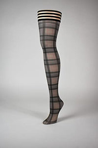 Kixies Lori Tan/Grey Plaid - Size C