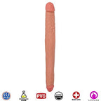 Curve Novelties Jock Tapered Double Dong, Flesh, 16 Inch
