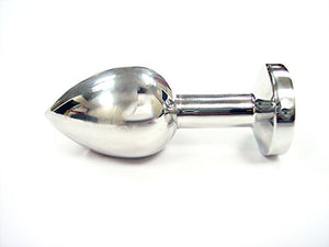 Stainless Smooth Medium Butt Plug Yellow