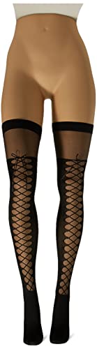 Dg Thigh High W/ Lace-Up Detail Blk Os