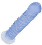 Adam & Eve Tall Boy Dildo, Blue | Realistic, Flexible Rubber Dildo | 8.5 Inches Insertable Length | Great With Water Based Lubes