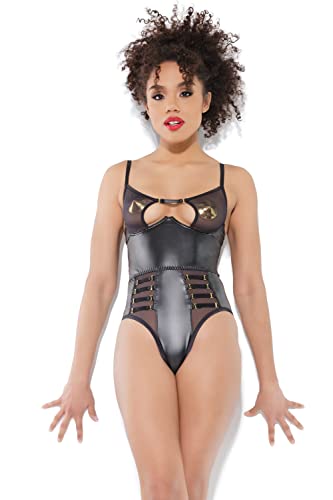 Crotchless Teddy Black Small Hanging