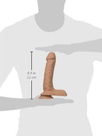 The D Super D 8 W/Balls Caramel Tan Dildo ''