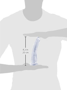 Pipedream Basix Rubber Works Slim 7-Inch Dong With Suction Cup Clear 20 Cm