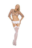 Sheer Thigh Hi. - One Size Queen - White