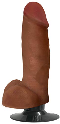 Jock Bareskin 7In Vibrating Latte Dildo W/ Balls