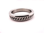 M2M Ring Stainless Steel 1.75 Inch, Chain Inlay