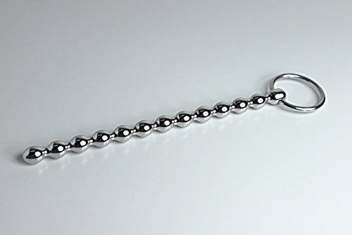 DiscountOne Stainless Solid Beads Urethral Sounds Penis Plug for Experienced, 5.87 Inch