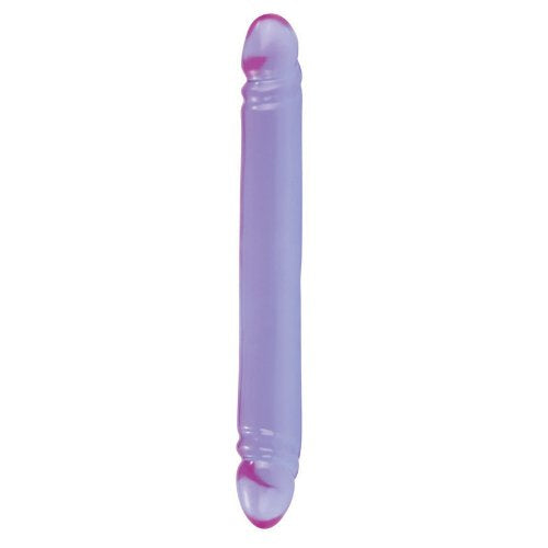 Reflective Gel Smooth Double Dong - Purple