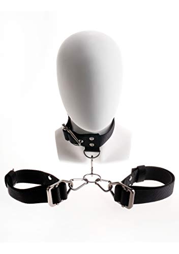 Sir Richards Condom Company Command Cuff And Collar Set Black Stainless Steel