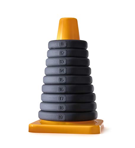 PerfectFit Brand XactFit Play Zone Cock Ring Kit  Stackable  Silicone  Multiple Sizes  Firm Fit  Durable  Set of 9 Rings with S