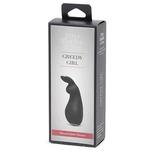 Fifty Shades Of Grey Greedy Girl Black Clitoral Rabbit Vibrator - Rechargeable, Waterproof - Petite Size