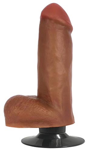 Jock Bareskin 6In Vibrating Latte Dildo W/ Balls